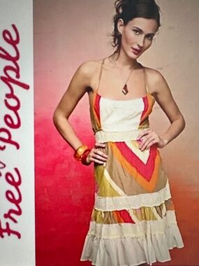 Free People Taste The Rainbow Dress. Tropical Combo